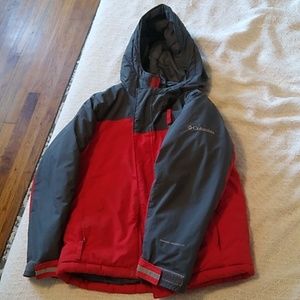 Columbia Winter Coat Omni Shield in Red and Grey, size 6/7